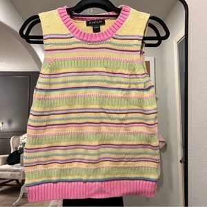 100 % Cotton Grandma Core Colorful Top Vest size L fits
